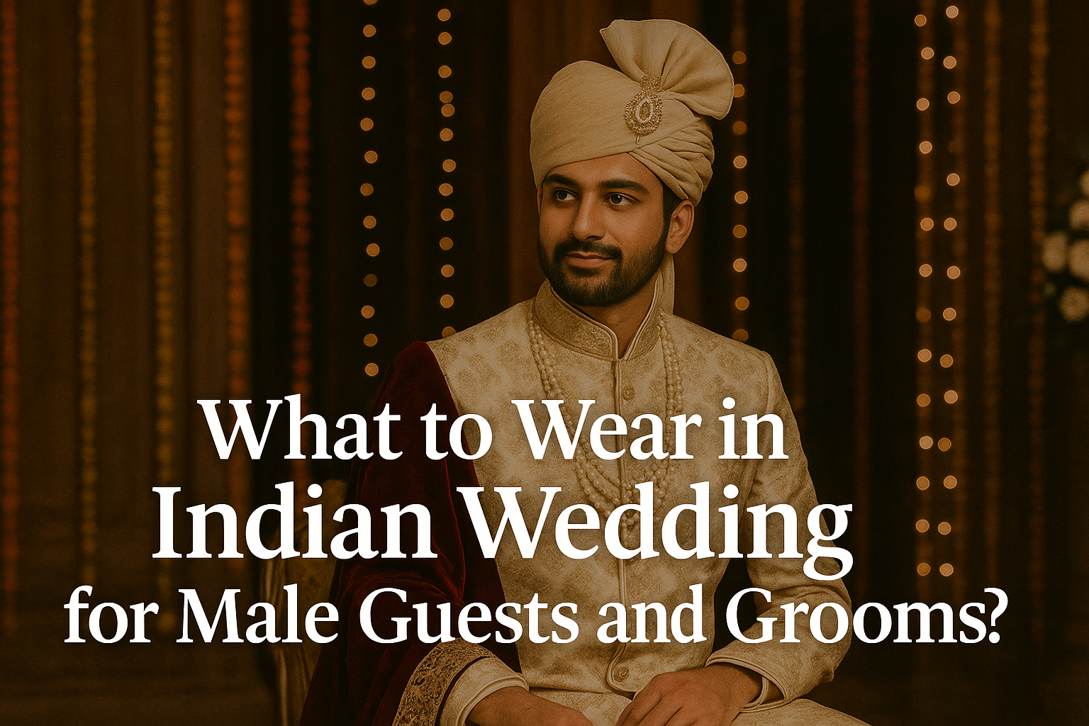 what to wear in indian wedding for male